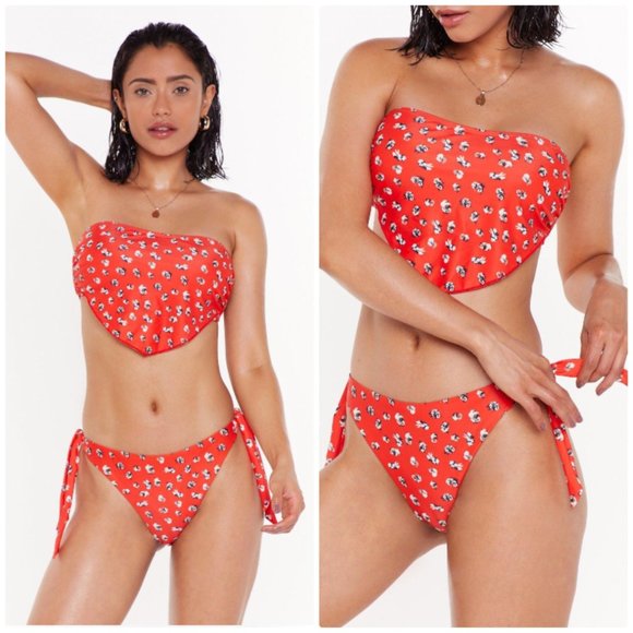 Nasty Gal Other - Nasty Gal sea you at the beach bandeau bikini set